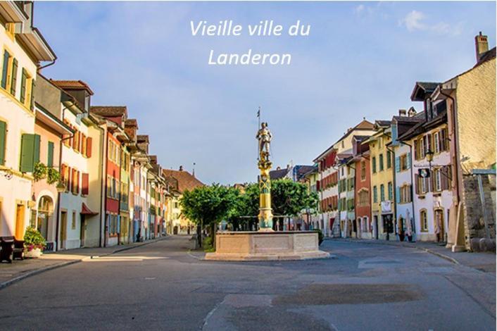 Chambre Lumineuse Dans Une Grande Villa Le Landeron Exterior foto